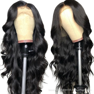 Factory price bone straight human hair lace wig human hair wigs